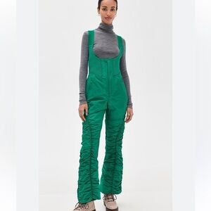 Free People Movement Lift Laugh Love Ski Bib Green Glow XS